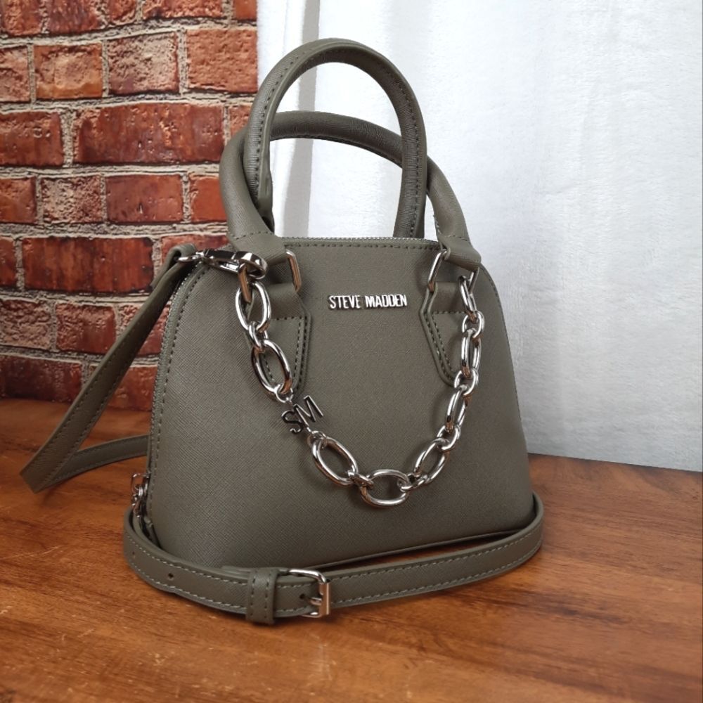 Steve Madden Green Satchel With Structured Shape … - image 1
